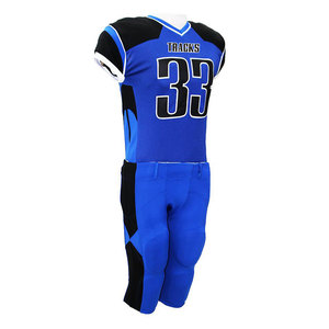 Ensemble de maillot de football américain unisexe respirant, antibactérien, 100% polyester, couleur unie, pour adultes, taille plus, sport - Product Image 3