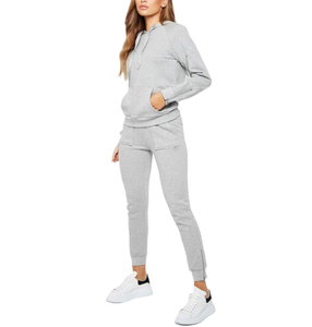 Ensemble sweat-shirt et jogging pour femme, sweat-shirt de survêtement pour femme avec ourlet zippé et 3 poches, sweat-shirt élégant et confortable - Product Image 1