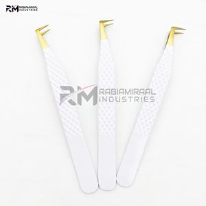 RMI 90 Degree <b>Boot</b> Volume Point 24k gold Tip Diamond Grip White Powder Coated Color - Product Image 5