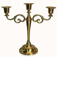 Candelabros Altos de Aluminio Dorado Hechos a Mano para Decoración de Bodas, Centro de Mesa Navideño, Portavelas - Product Image 3