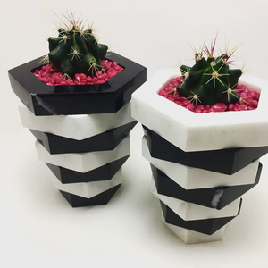 TCE Premium Handmade Natural Marble Flower <b>Vase</b> Luxury Polished <b>Stone</b> Wedding Art Deco <b>Decorative</b> Home Decor Elegant Modern - Product Image 1