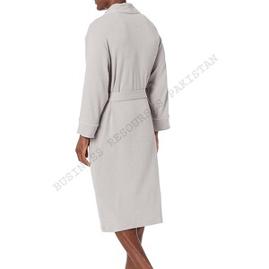 High Quality Men Waffle <b>Bathrobe</b> 100% Cotton Fleece Breathable Custom Size for Sale - Product Image 2