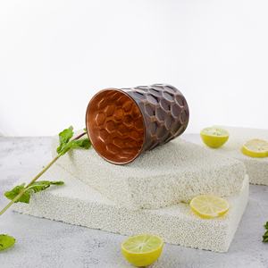 Taza de cobre puro más vendida, taza de cobre de cristal Julep de menta para beber con beneficio Ayurvédico, taza de cobre martillada - Product Image 5