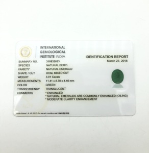 อัญมณีทรงรีตัดเป็นรูปวงรีสีเขียวมรกตธรรมชาติ3.01ชิ้นสำหรับทำเครื่องประดับที่มีคุณภาพดีมรกตสีเขียวแซมเบียน - Product Image 4