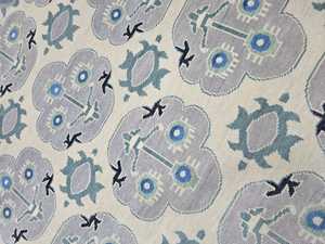 Antique Handknitted <b>Wool</b> Oushak Rug 8x10 <b>Pink</b> Blue Carpet for Living Room Traditional Sizes 6x9 10x14 9x12 Area Rugs Sets Cotton - Product Image 5