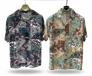 เสื้อเชิ้ตแขนสั้นลายดอกไม้ทันสมัยสำหรับผู้ชาย ทรงหลวม ผ้าซาติน แห้งเร็ว ระบายอากาศดี มีสไตล์ ดีไซน์สำหรับฤดูร้อน เสื้อลำลองสำหรับวันหยุด - Product Image 6