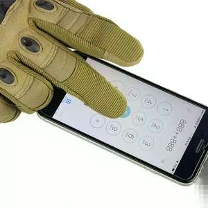 Gants tactiques de protection en gros d'usine entraînement tir randonnée Camping écran tactile en cuir Compatible Logo personnalisé Options - Product Image 2