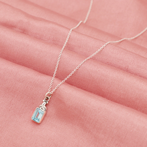 Sensationnel 925 Sterling Silver Gemstone Collier Trendy Nouveau Design Bleu Topaze Diamant Or Rose Rhodium pour les Fêtes Mariages - Product Image 3