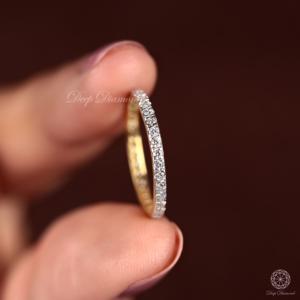 แหวนดาวระเบิดประดับเพชรสำหรับงานหมั้นสไตล์วินเทจทำด้วยมือสีทอง - Product Image 5