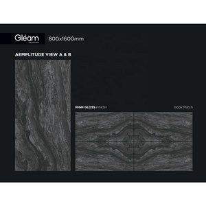 Arizan Luxury 80x160cm HD Azulejos de porcelana vitrificada para habitaciones modernas Hall Diseños de paredes de piso al aire libre Aspecto de mármol brillante Ladrillo refractario - Product Image 1