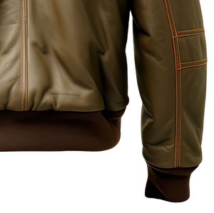 2024 vestes en cuir de haute qualité hiver hommes col montant extérieur conception personnalisée plusieurs poches - Product Image 6