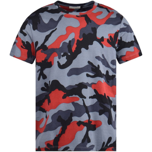 T-shirt 100% coton de haute qualité, design personnalisé, t-shirt à manches courtes à col rond camouflage pour homme - Product Image 4