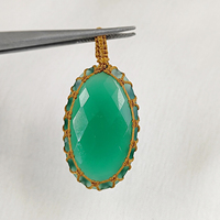 Collier avec pendentif antique en macramé fait à la main, bijoux en pierre de guérison, cadeau bohème en macramé pour femmes en vrac
