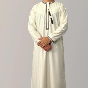 Brillant Poitrine Tussle Qamis Daffah Musulman Hommes Thobes Islamique Jubba Haute Qualité Hommes Thobe En Gros Haute Qualité Thobe - Product Image 2