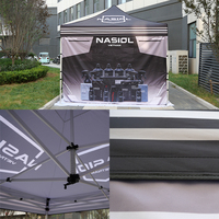 Auvent pliant portatif et imperméable de taille de promotion personnalisé pour événements extérieurs pop-up pour salons publicitaires avec drapeau