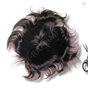 Sistema de reemplazo de cierre de Base de seda recta de pelo Remy duradero de 6 "para hombres, peluca Mono fina, tupé indio, prótesis profesional - Product Image 5