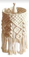 Lampe suspendue en macramé PineCraft International avec LED, design moderne pour la décoration de la maison, du restaurant, du bar, fabriquée en Inde