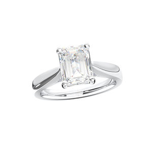 Élégante bague de fiançailles solitaire 2.00 de laboratoire en or massif et en argent sterling avec vente en gros de bagues en diamant OEM - Product Image 4