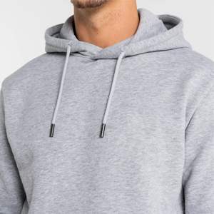 Sudadera con capucha gris claro para hombre-Ropa deportiva Premium con ajuste relajado, perfecta para entrenar y atuendos Casuales - Product Image 3