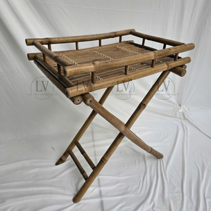 Mesa de centro plegable de bambú hecha a mano, mesa auxiliar con bandeja, muebles de exterior, muebles de hotel, venta al por mayor de vietnamita - Product Image 4