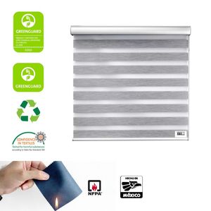 Tende a Rullo Marais Grigie in Legno Duo Woodlin, Tende di Lusso per Finestre Domestiche - Product Image 3