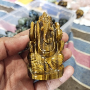 Estatua de Ganesha Idol de piedra Natural para decoración, estatua de Ganesha de cristal, diosa Idol de Ganesha, venta al por mayor - Product Image 3