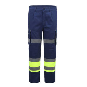 Pantalons de travail haute visibilité pour hommes, fabriqués en usine, prix bas, réfléchissants, antistatiques, respirants, avec poches, pour la construction - Product Image 1