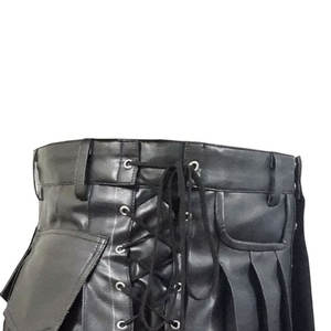 Kilts écossais en cuir pour femmes design personnalisé en gros Kilt en cuir pour dames avec logo personnalisé en bas quantité minimale de commande - Product Image 6