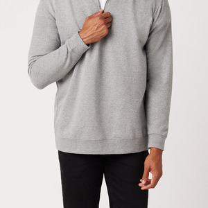 เสื้อสเวตเตอร์คอสูงมีซิปสำหรับผู้ชายเสื้อมีฮู้ดแบบรูดซิปครึ่งโลโก้ออกแบบได้ตามต้องการ - Product Image 4