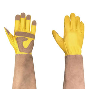 Guantes de fundición y soldadores de piel de vaca a granel personalizados con logotipo Guantes de seguridad de etiqueta privada con diseño personalizado de cuero natural - Product Image 5