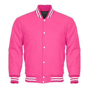Chaqueta de hombre teñida lisa de calle alta bordada superventas chaqueta universitaria de hombre con manga de cuero personalizada de béisbol Letterman Varsity - Product Image 1