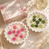Luxe huisdecoratie op maat gemaakte Valentijnsdag cadeau Moederdag Vrouwendag bloemen gevormde aroma gipsen houder geurende sojawas kaars