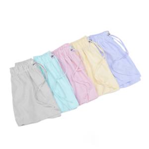 <b>Beach</b> Streetwear <b>Shorts</b> Pastel Striped Oxford Fabric for Men <b>Women</b> Breathable Print Embroidery Custom Made Vietnam High Quality - Product Image 5