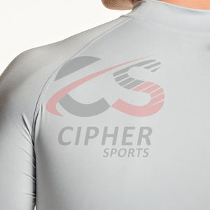 Diseñe su propio estilo Camisas de compresión para hombres Logotipo impreso Proteger el cuerpo Transpirable Camisas de compresión de talla grande para hombres - Product Image 6