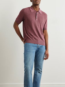 ชุดเดรสแฟชั่นลายพื้นสำหรับผู้ชายเสื้อโปโลแบบถักมีกระดุมแบบนุ่มคลาสสิกรุ่น Marfa International CLASSIC Golf POLO - Product Image 2