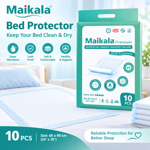 Maikala Premium Disposable Underpads Waterproof <b>Bed</b> Protector 60x90cm Super Absorbent Leak Proof Draw Sheet - Product Image 2