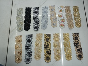 ผ้าลูกไม้ลายดอกไม้ปักลายโพลีเอสเตอร์ 100% เป็นมิตรกับสิ่งแวดล้อม เหมาะสำหรับชุดเดรส กระเป๋า รองเท้า และของตกแต่งบ้าน หรูหราสำหรับเป็นของขวัญ - Product Image 3