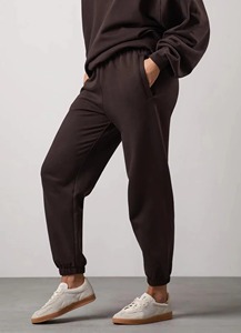 Ensemble de survêtement en molleton long pour femme, couleur unie, surdimensionné, confortable, pour l'hiver et l'automne, tissu doux et respirant, écologique - Product Image 6