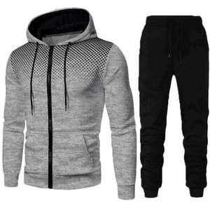 Ensemble de survêtement sportif pour homme, à capuche, décontracté, uni, avec logo personnalisé imprimé, respirant, séchage rapide, design 2 en 1 - Product Image 6