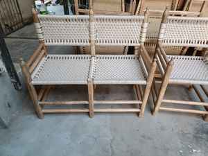 Silla de madera hecha a mano con acabado natural para el hogar, lado de la piscina, Hotel, playa, café, uso personalizado, sillas para comedor escolar de granja - Product Image 6