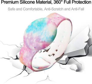 Bracelet étanche AirTag pour enfants, bracelet imprimé pour <span class=keywords><strong>Apple</strong></span> AirTag, étui de suivi GPS en silicone, bracelet de montre pour enfant en bas âge - Product Image 2