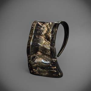 Jarra de cuerno de vaca pulida grabada personalizada, tazas de cuerno vikingo de 500ml para regalos de boda o hidromiel y agua a la venta - Product Image 2