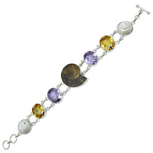 Nueva llegada diseño de lujo 925 plata esterlina Natural Multi piedra preciosa estilo clásico pulsera bohemio joyería hecha a mano proveedores - Product Image 1