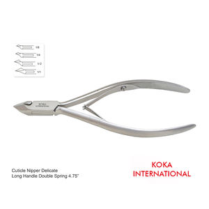 Pinza para cutículas Mango largo Doble resorte 4,75 pulgadas por Koka International - Product Image 1