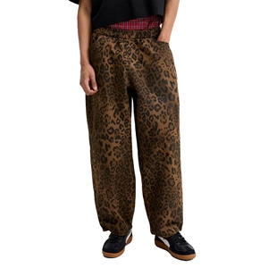 Customized <b>Men's</b> Mid Waist Lightweight Casual Baggy Straight Wide Leg 100% Cotton Sweatpants Loose Fit USA <b>Camo</b> Print Style - Product Image 3