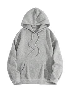 Sweat-shirts à capuche pour hommes, vente chaude, hiver, 100% coton, décontracté, mode, manches régulières, col à capuche uni, fabrication en gros - Product Image 2