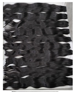 ผมต่ออินเดียแท้ 100% แบบธรรมชาติ ไม่ผ่านกระบวนการใดๆ  แบบลอนน้ำ  จัดเรียงเกล็ดผม  สีดำ  นุ่ม  เป็นมิตรกับสิ่งแวดล้อม  น้ำหนักเบา  แบบเป็นมัด - Product Image 1