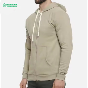 Nouveau sweat à capuche unisexe 100 % coton coupe classique avec fermeture éclair, molleton épais/éponge française, séchage rapide et respirant, hiver - Product Image 3