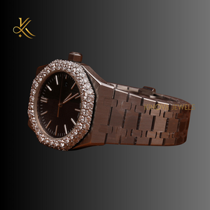 Thiết kế đồng hồ kim cương moissanite dành cho nam giới với vẻ ngoài sang trọng táo bạo được tạo ra cho những người coi trọng phụ kiện vượt thời gian Chất lượng cao - Product Image 2