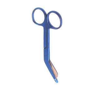 Ciseaux de chirurgie enduits de couleur bleue 115mm ciseaux de salle de chirurgie chirurgicale professionnels droits en acier inoxydable - Product Image 6